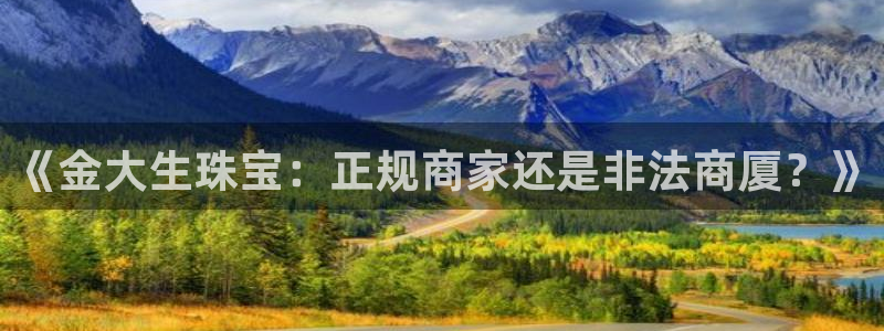 新宝5网址：《金大生珠宝：正规商家还是非法商厦？》